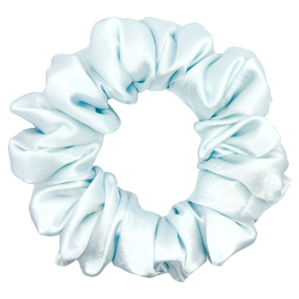 Dreamy Satin Scrunchie (Eternal Snow)